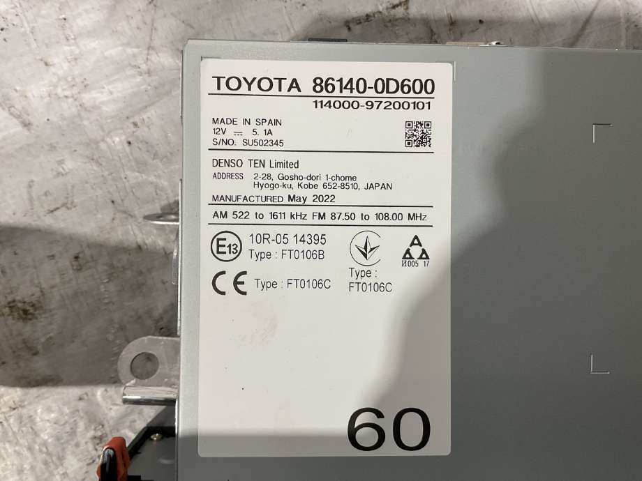 Instrument kjørecomputer til Toyota Yaris Cross (SUV) 2021-->>  (TOYOTA|861400D600|)