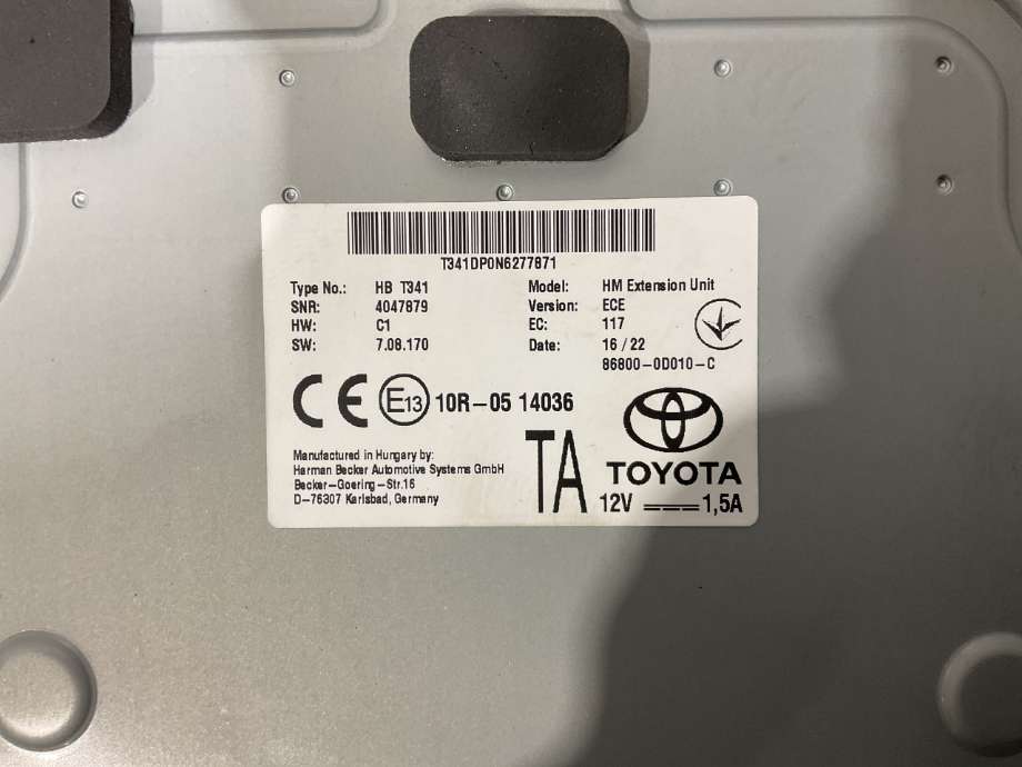 Styreenhet DAB til Toyota Yaris Cross (SUV) 2021-->>  (TOYOTA|868000D010|)