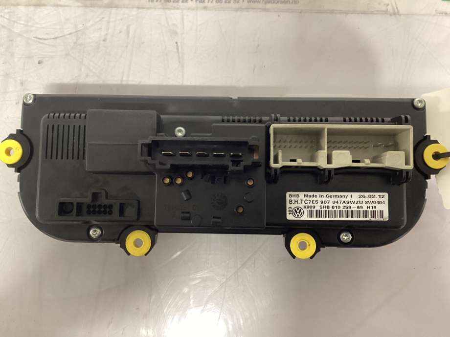 Varmeapparat betjening til VW Transporter / Caravelle 2009-2015 (Fase 2) (T5) (T5) (VOLKSWAGEN|7E5 907 047 BH|)
