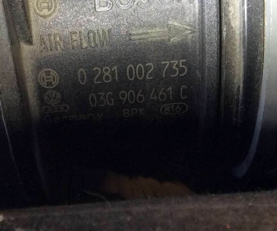 Luftmengde/luftmassemåler til VW Tiguan 2007-2011 (Type I, Fase 1) (VOLKSWAGEN|03G 906 461 C|)