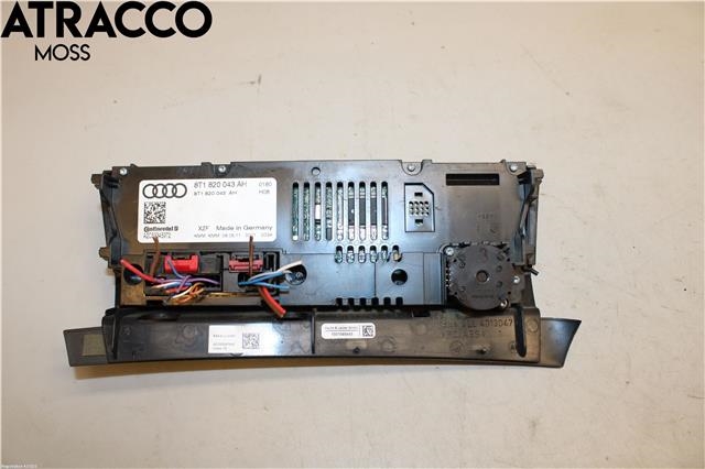 Varmeapparat betjening til Audi Q5 2008-2012 (Type I, Fase 1)  (8T1820043AH|)