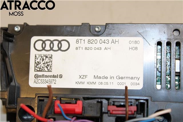 Varmeapparat betjening til Audi Q5 2008-2012 (Type I, Fase 1)  (8T1820043AH|)