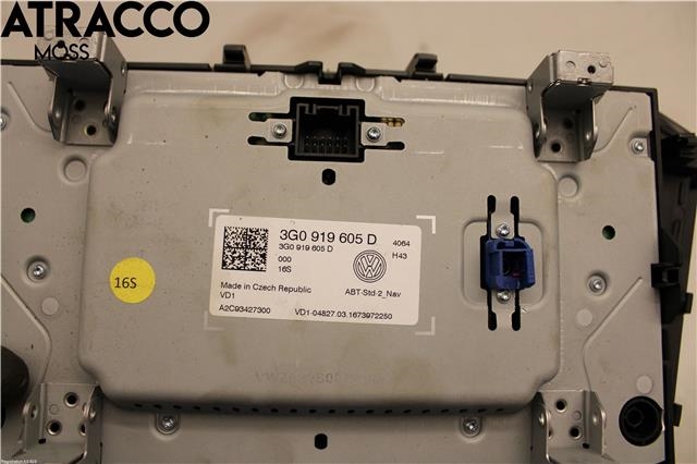 Multimedia display (MCU - Media Controller Unit) til VW Passat 2015-2019 (Fase 1) (B8) (B8) (3G0919605D|)