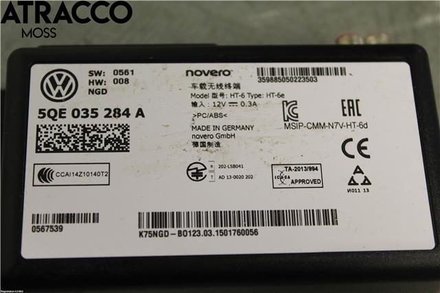 Styreenhet diverse til VW e-Golf 2014-2017 (Fase 1)  (5QE035284A|)