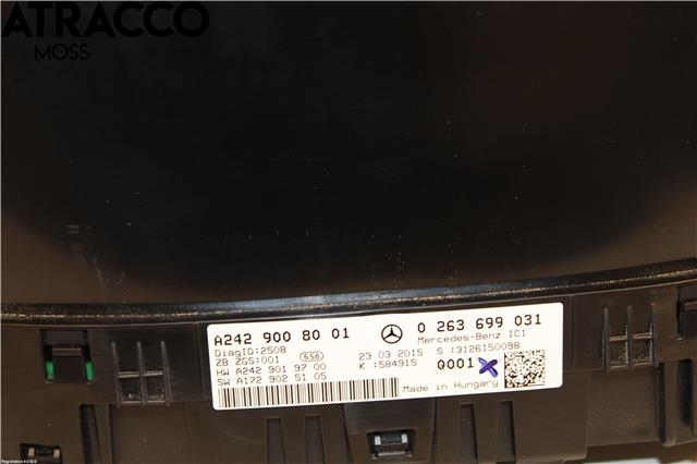 Instrumentpanel til Mercedes B-Klasse 2011-2018 (W246) (W246) (A2429008001|)