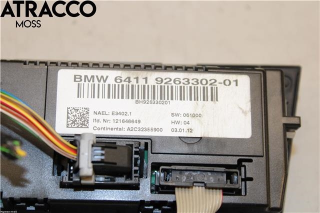 Varmeapparat betjening til BMW 3-Serie 2005-2011 (E90/E91/E92/E93) (E90/E91/E92/E93) (64119263302|)