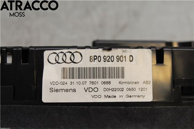Instrumentpanel til Audi A3 2003-2008 (Type II, Fase 1)  (8P0920901DX|)