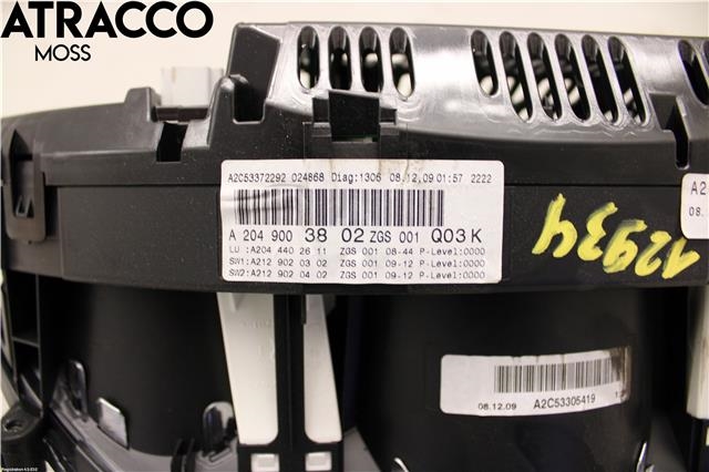 Instrumentpanel til Mercedes C-Klasse 2007-2011 (Fase 1) (W204) (W204) (A2049003802|)