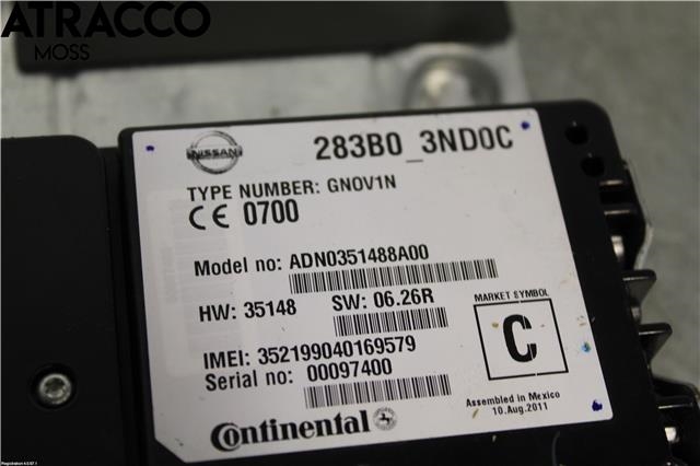 Styreenhet diverse til Nissan Leaf 2011-2017 (Type I)  (283B03ND0C|)