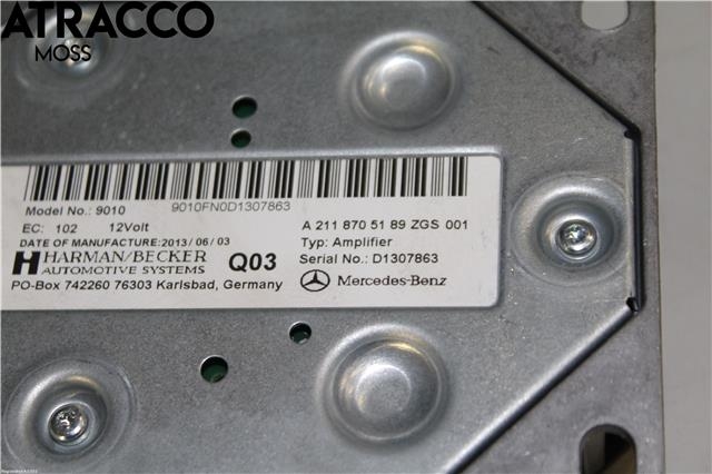 Bilstereo forsterker til Mercedes E-Klasse 2009-2013 (Fase 1) (W212) (W212) (A2118705189|)