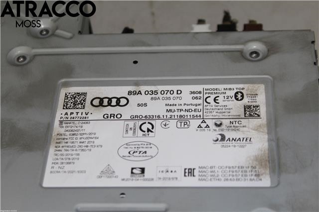 Bilstereo til Audi Q4 e-tron 2021-->>  (89A035070D|)