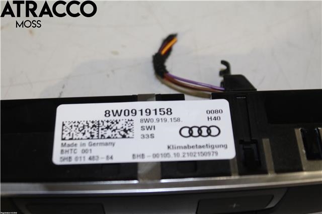 Varmeapparat betjening til Audi Q4 e-tron 2021-->>  (8W0919158|)
