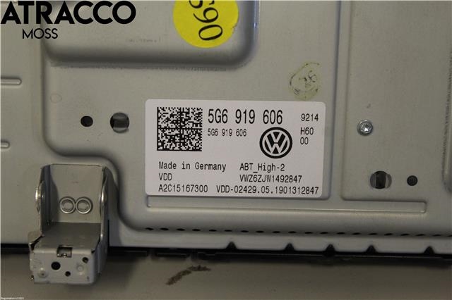 Multimedia display (MCU - Media Controller Unit) til VW e-Golf 2017-2020 (Fase 2)  (5G6919606|)