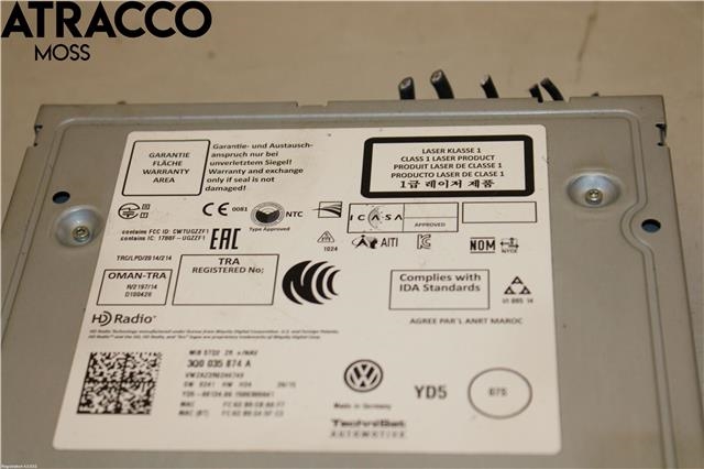 Bilstereo til VW Golf VII 2012-2017 (Fase 1) (3Q0035874A|)