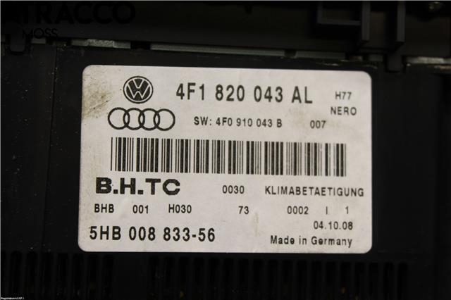 Varmeapparat betjening til Audi A6 2005-2008 (Type III, Fase 1) (C6) (C6) (4F1820043AL|)