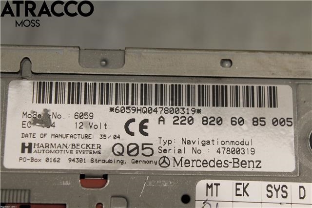 Bilstereo navigasjon til Mercedes E-Klasse 2002-2006 (Fase 1) (W211) (W211) (A2208206085|)
