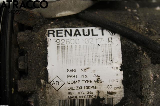 Aircondition kompressor til Renault Clio 2012-2016 (Type IV, Fase 1)  (926004183R|)