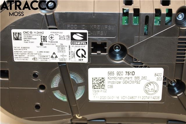 Instrumentpanel til Škoda Kodiaq 2017-->>  (565920751D|)
