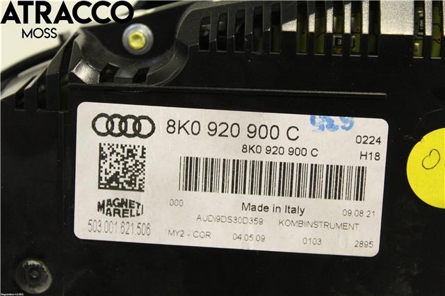 Instrumentpanel til Audi A4 2007-2014 (Type IV) (B8) (B8) (8K0920900D|)