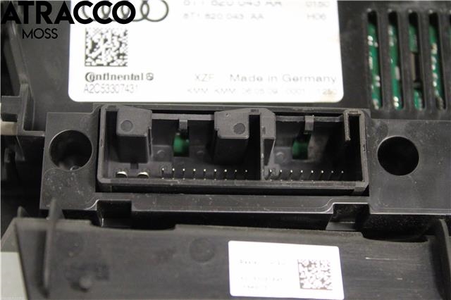 Varmeapparat betjening til Audi A4 2007-2014 (Type IV) (B8) (B8) (8T1820043AH|)