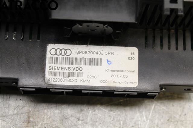Varmeapparat betjening til Audi A3 2003-2008 (Type II, Fase 1)  (8P0820043AF|)