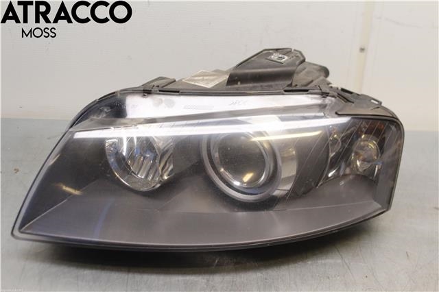 Frontlykt venstre halogen til Audi A3 2003-2008 (Type II, Fase 1) (8P0941029R|)