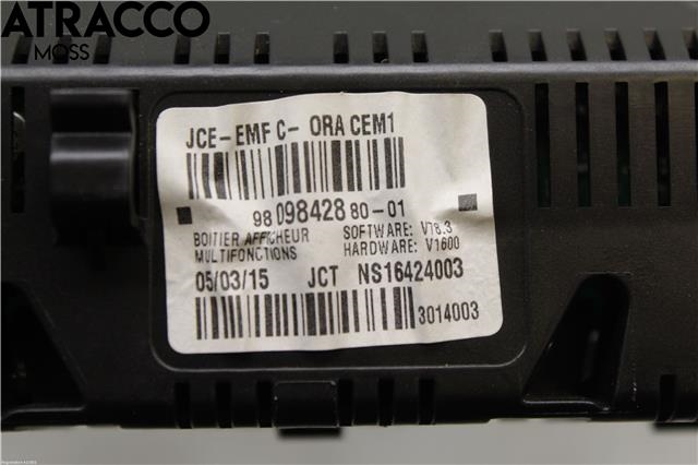 Multimedia display (MCU - Media Controller Unit) til Citroën Berlingo 2008-2015 (Type II, Fase 1)  (9821851780|)