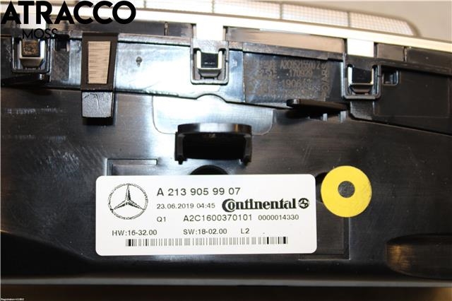 Varmeapparat betjening til Mercedes E-Klasse 2016-2023 (W213) (W213) (A2139059907|)