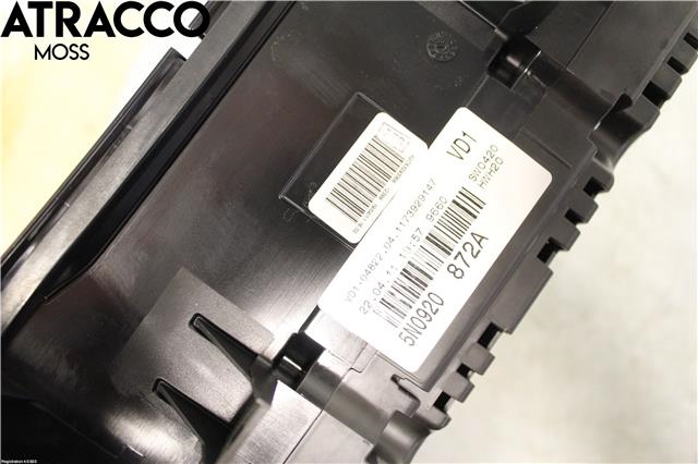 Speedometer til VW Tiguan 2011-2016 (Type I, Fase 2)  (5N0920872AX|)