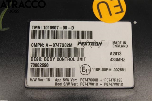 Styreenhet diverse til Tesla Model S 2013-2016 (Fase 1)  (101090700G|)