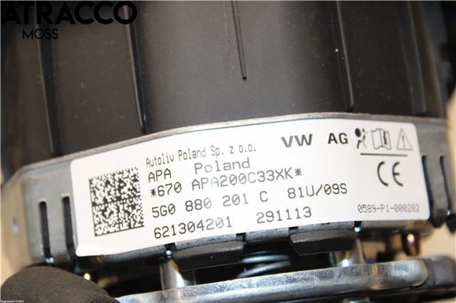 Airbag rattpute til VW Golf VII 2012-2017 (Fase 1)  (5G0880201C|)