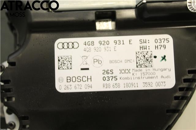 Instrumentpanel til Audi A6 2011-2014 (Type IV, Fase 1) (C7) (C7) (4G8920931E|)