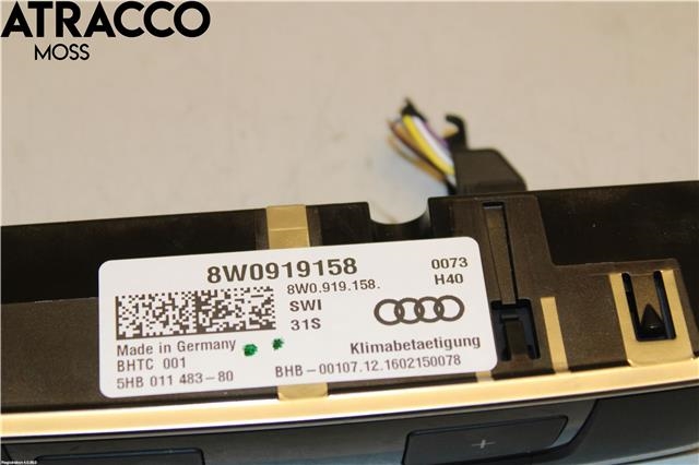 Varmeapparat betjening til Audi A5 2016-->> (Type II)  (8W0919158|)