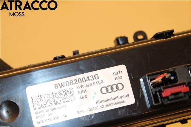 Varmeapparat betjening til Audi A5 2016-->> (Type II) (8W0820043G|)