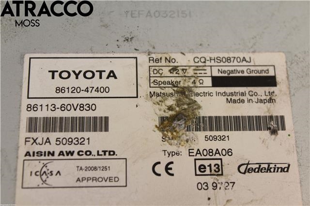 Bilstereo til Toyota Prius 2009-2016 (Type III) (COMBI) (COMBI) (8612047400|)