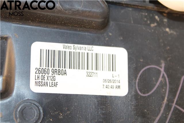 Frontlykt venstre halogen til Nissan Leaf 2011-2017 (Type I) (260609RB0A|)