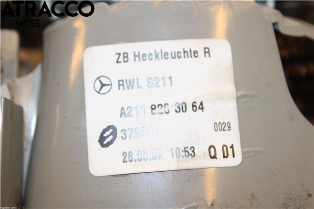 Baklykt høyre indre til Mercedes E-Klasse 2006-2009 (Fase 2) (W211) (W211) (A2118203064|)
