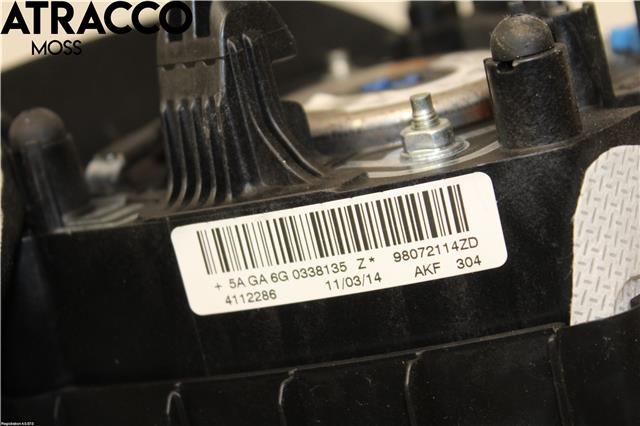 Airbag rattpute til Peugeot 208 2012-2019 (Type I)  (98072114ZD|)