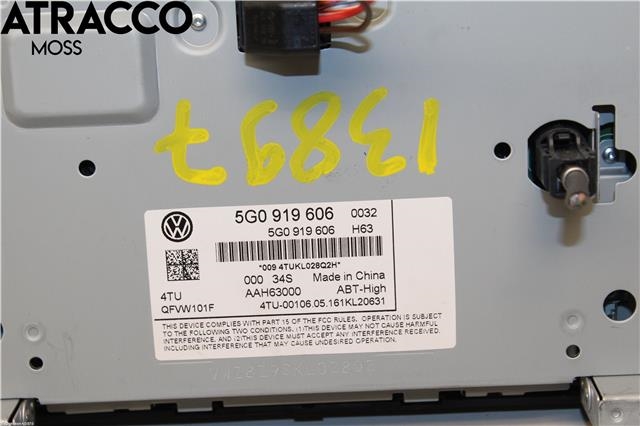 Multimedia display (MCU - Media Controller Unit) til VW e-Golf 2014-2017 (Fase 1)  (5G0919606|)