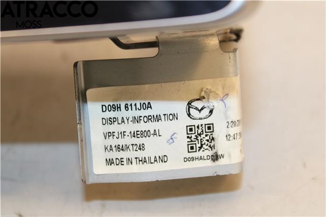 Multimedia display (MCU - Media Controller Unit) til Mazda 2 2015-2019 (Type III, Fase 1)  (D09H611J0A|)
