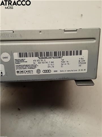 Bilstereo til Audi A6 2005-2008 (Type III, Fase 1) (C6) (C6) (4F0035541NX|)