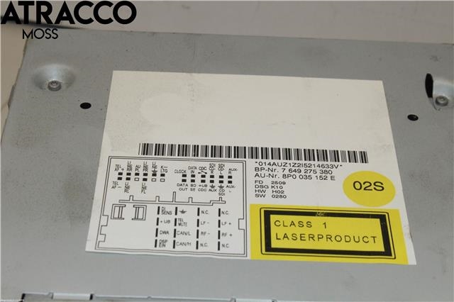 Bilstereo til Audi A3 2009-2012 (Type II, Fase 2)  (8P0057152EX|)