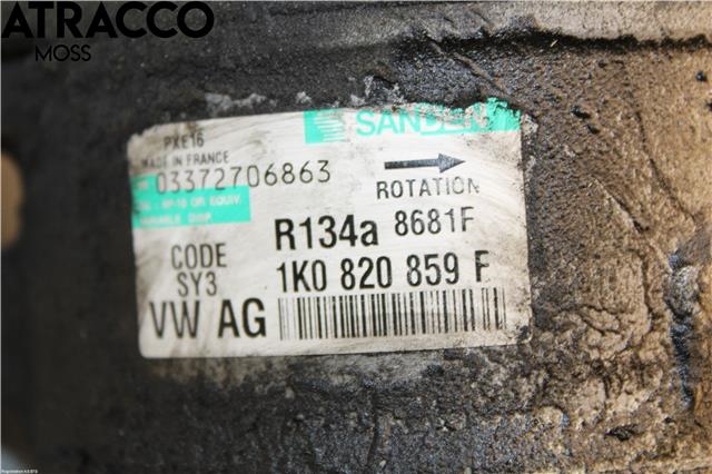 Aircondition kompressor til VW Touran 2007-2010 (Type I, Fase 2)  (1K0820859F|)