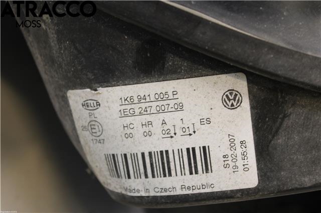 Frontlykt venstre halogen til VW Golf V, Combi 2003-2008  (1K6941029P|)