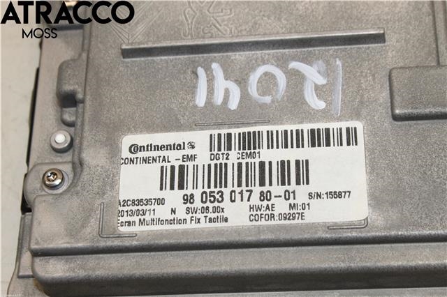 Multimedia display (MCU - Media Controller Unit) til Peugeot 208 2012-2019 (Type I) (9805301780|)