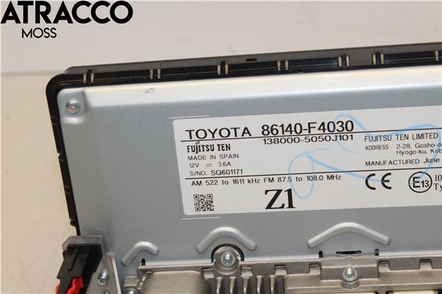 Multimedia display (MCU - Media Controller Unit) til Toyota C-HR 2016-->>  (86140F4030|)