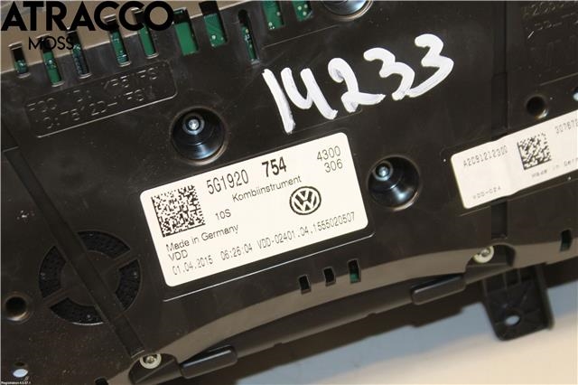 Instrumentpanel til VW Golf VII 2012-2017 (Fase 1)  (5G1920754|)