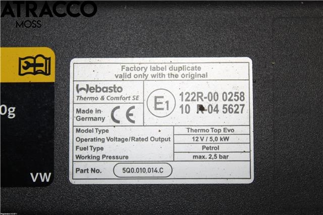Diverse deler til VW Golf VII 2012-2017 (Fase 1)  (5Q0129254J|)