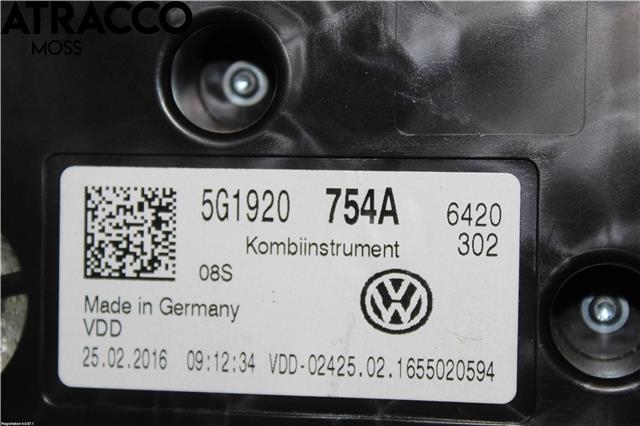 Instrumentpanel til VW Golf VII 2012-2017 (Fase 1)  (5G1920754A|)