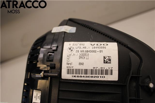 Instrumentpanel til BMW 1-Serie 2015-2019 (Fase 2) (F20/F21) (F20/F21) (62105A03E53|)